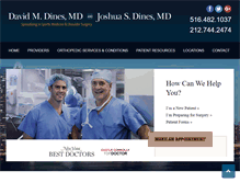 Tablet Screenshot of dinesorthopedics.com